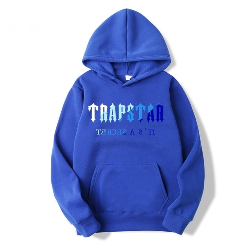 

TRAPSTAR Tracksuit Brand Printed Sportswear Men 18 Colors Warm Two Pieces Set Loose Hoodie Sweatshirt Pants Set Hoodie Jogging 220607, Pink