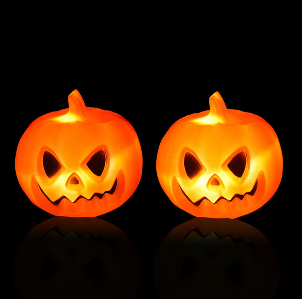 

Halloween pumpkin lantern 18cm luminous ghost called voice control evil pumpkins bar props scene layout ornaments for retail or wholesale