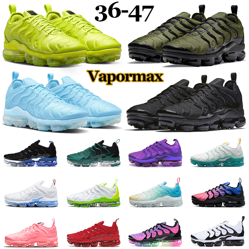 

vapor max tn plus running shoes tns mens women triple white black University Blue Tennis Ball Coquettish Purple womens mens trainers outdoor sports sneakers, 40-47 university red