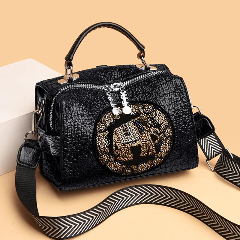 

Evening Bags Inlay Diamond Handbags Multifunction Shoulder Crossbody For Women 2022 Designer Fashion Tote BagEvening EveningEvening, Black