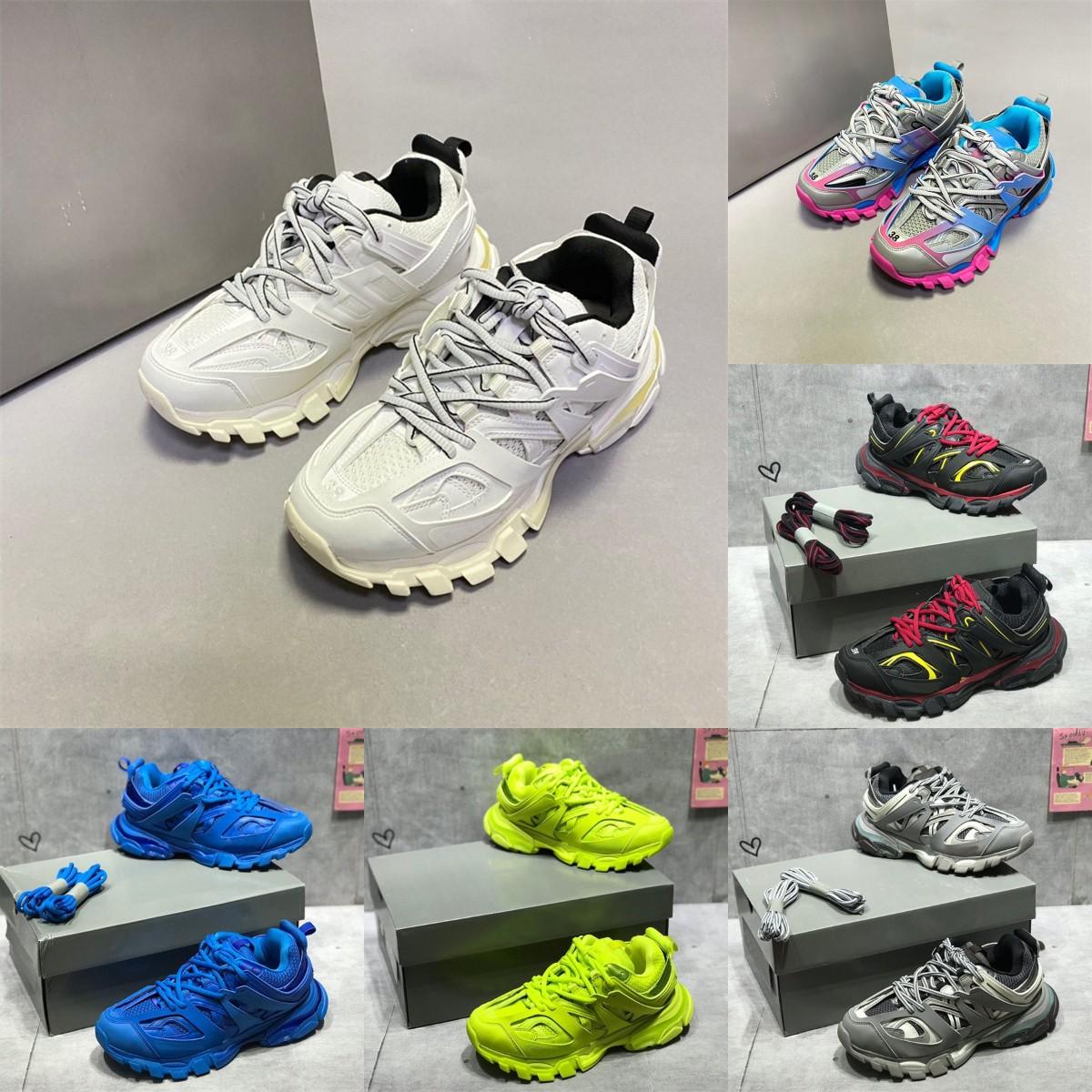 

Luxury Designer Casual Shoes Womens Triple S Sneakers Flat Heel Thick Clear Sole Mens Lace Up Chunky Platform Casual Comfort Track Tennis Shoes 45 Brand Tranier, 13