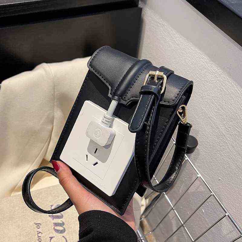 

Shopping Bagsnovo Trendy Leather Shoulder Crossbody Sling Bags For Women Vero Simple Handbag Shoulder Lady Handbags Luxury and Handbags 220323, Black