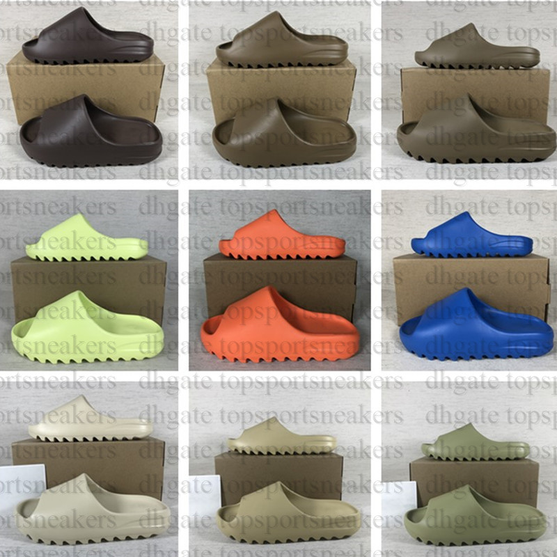 

Designer slipper sandals men woman Bone White Resin desert sand Pure Onyx pattern foam Stone Sage slippers soot Core mens womens west slide slides shoe big size US 13