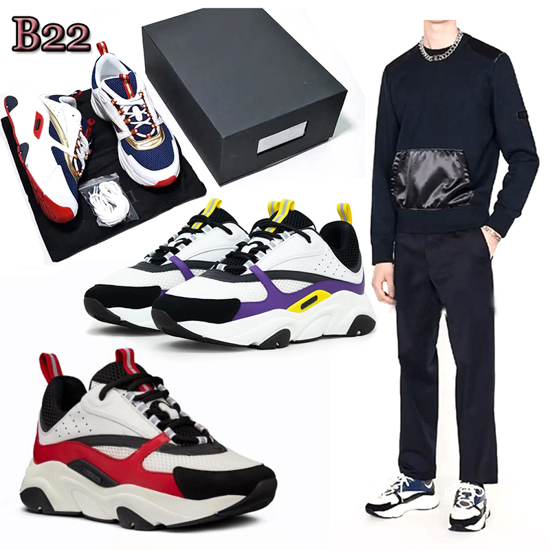 

Sneakers B22 Men Women Casual Shoes Platform Trainer White black Shoe Patchwork Running Shoe, Contract service