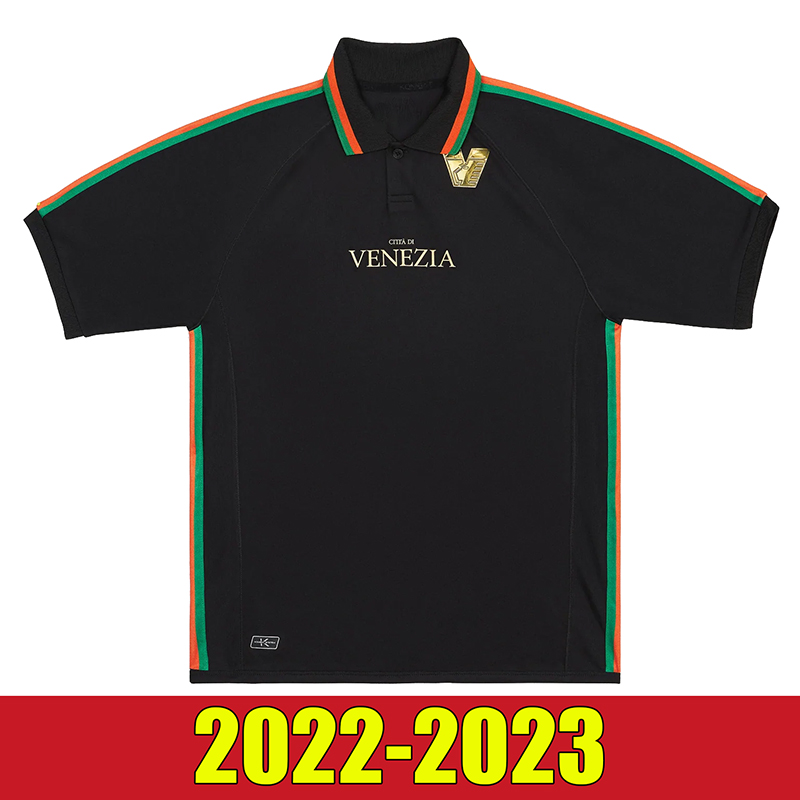 

22 23 Venezia FC Soccer Jerseys home Black Away White Third Blue 4th Red 10# ARAMU 11# FORTE Venice 2022 2023 Football Shirts 3rd Adukt Kids Kit Uniform