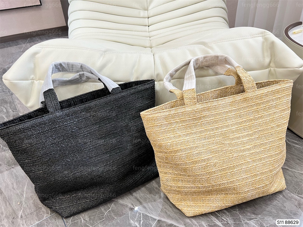 Sac de designer Sac de literie d'été 2022 Sac à main de luxe tricoté main femme Raffi fille épaule messager vacances plage crochet sac à main