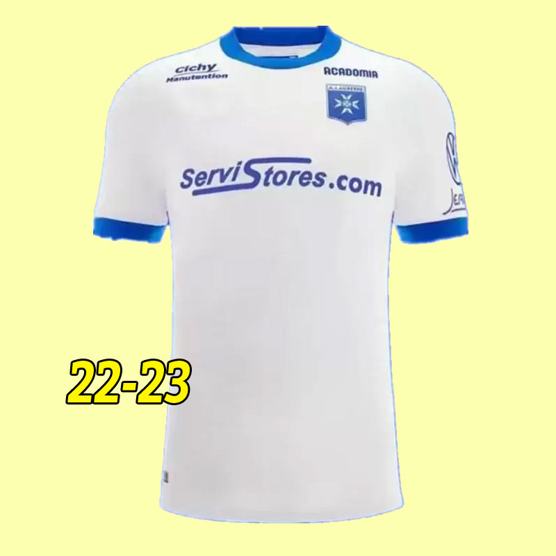 

22 23 AJ Auxerre soccer jersey home white maillot de foot 2022 2023 Gauthier Hein Hamza Sakhi Alexis Trouillet Gaetan Charbonnier Mathias Autret football shirts, Away