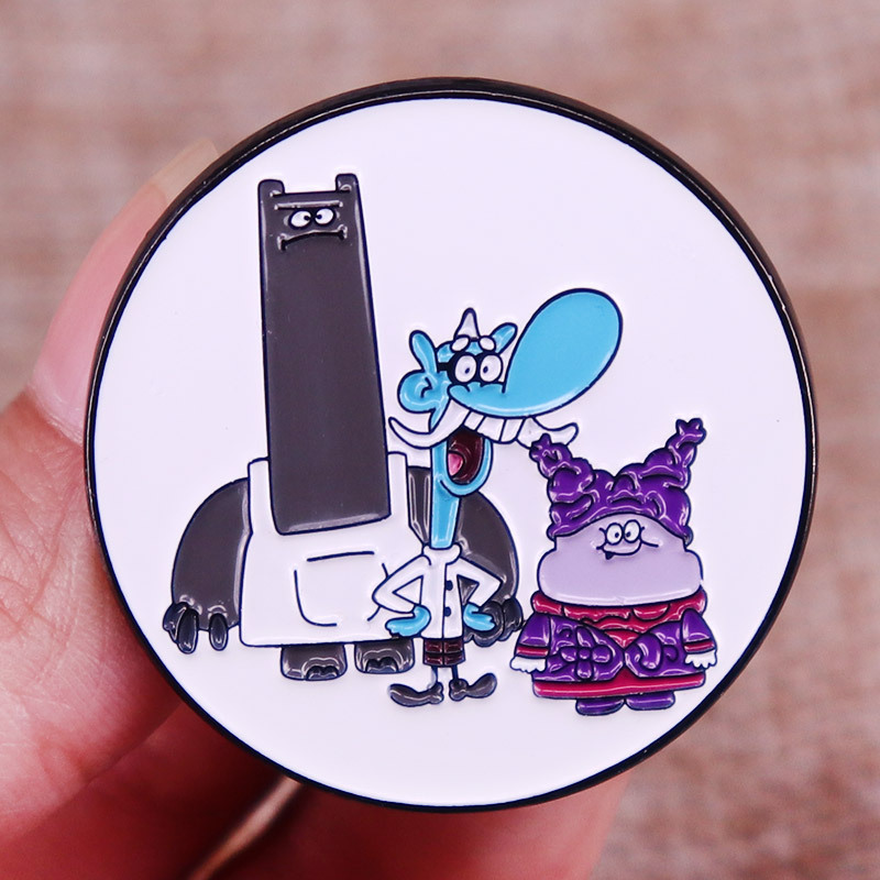 

Anime Chowder brooch loves to eat ghost Qiaoda Lapel Pin Badge jewelry gift brooch, As picture