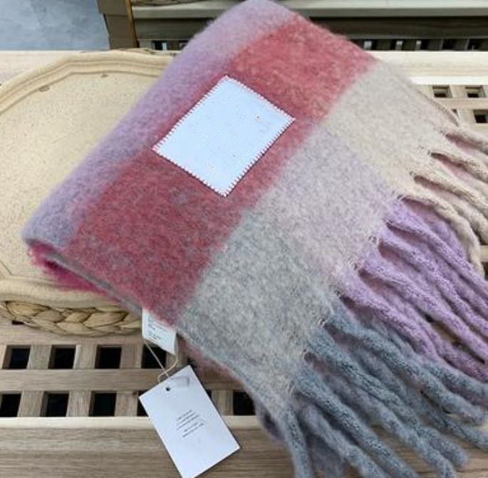

Wholesale-Brand Acne Studios high quality 4 color Wool scarf new rainbow grringed shawl for male and female 22