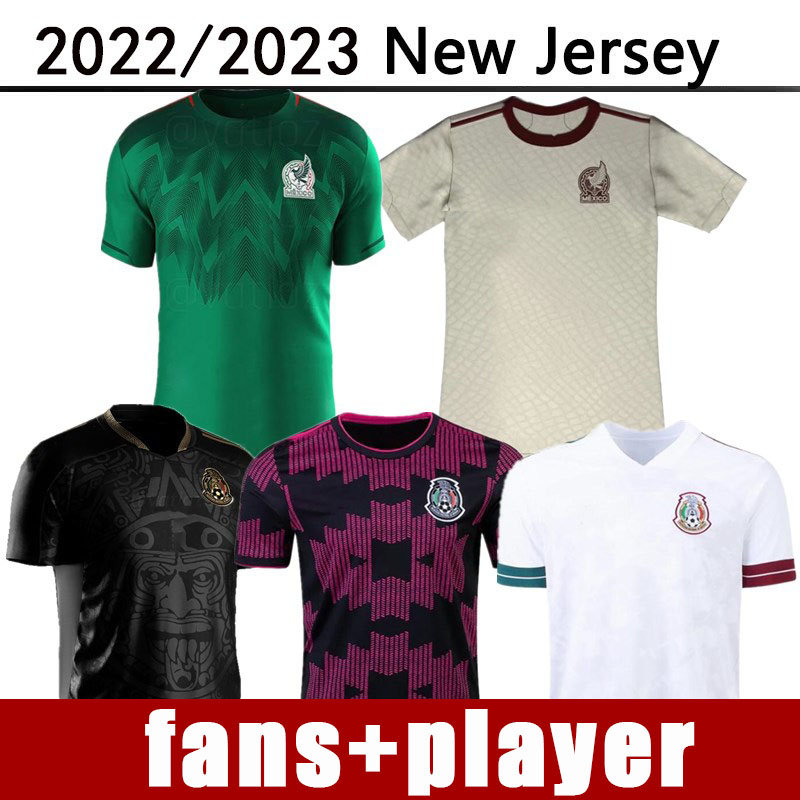 

2022 2023 Mexico fans player version Soccer Jersey green National 22 23 H.MORENO CHICHARITO LOZANO GUARDADO CARLOS VELA RAUL home away Men Football Shirts