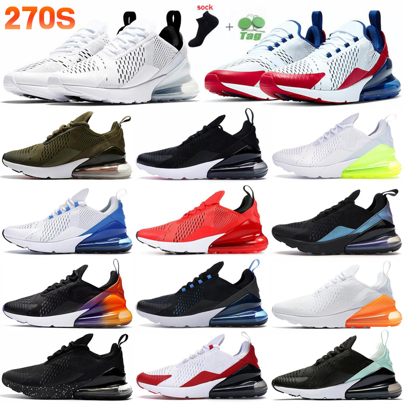 

2022 men women running shoes Triple White Black Oreo Barely Rose Dusty Cactus Photo Blue University grape mens trainers outdoor 270s sneakers, Color 18