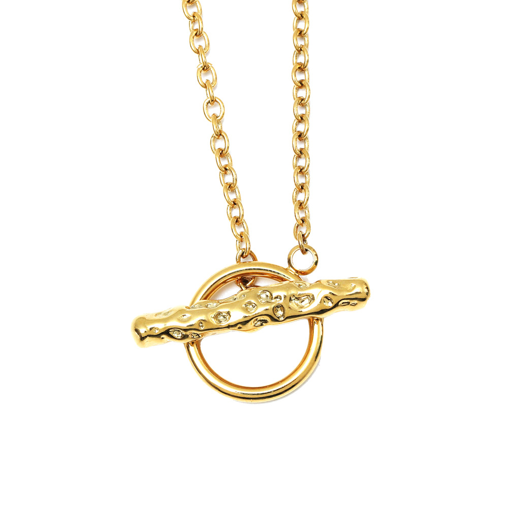 

silver thick chains necklaces jewelry collarbone chain hip hop punk metal OT buckle short necklace design simple collar women necklace