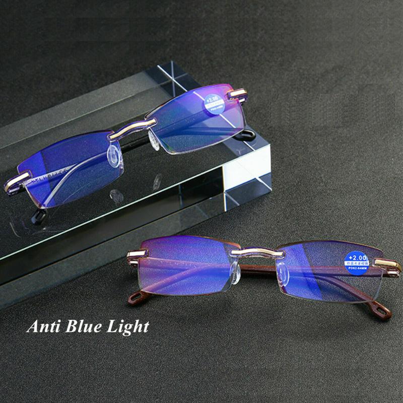 

Sunglasses Rimless Reading Glasses Unisex Ultralight Anti Blue Light Presbyopia Radiation Protection Eyeglasses 1.0- 3.0Sunglasses