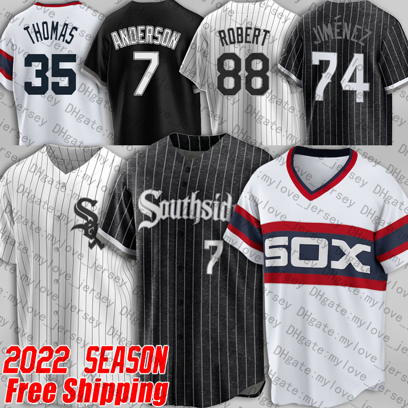 

Chicago 7 Tim Anderson White 88 Luis Robert Sox Jersey Baseball Jose Abreu Josh Harrison Yoan Moncada Frank Thomas Jerseys Eloy Jimenez AJ Pollock Giolito Hendriks, Man custom jersey (bw)