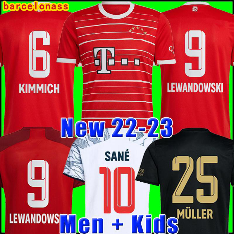 

LEWANDOWSKI soccer jerseys 21 22 23 SANE BAYERN MUNICH GORETZKA COMAN MULLER DAVIES KIMMICH football shirts Men Kids kit 2022 2023 uniforms, This option does no ship