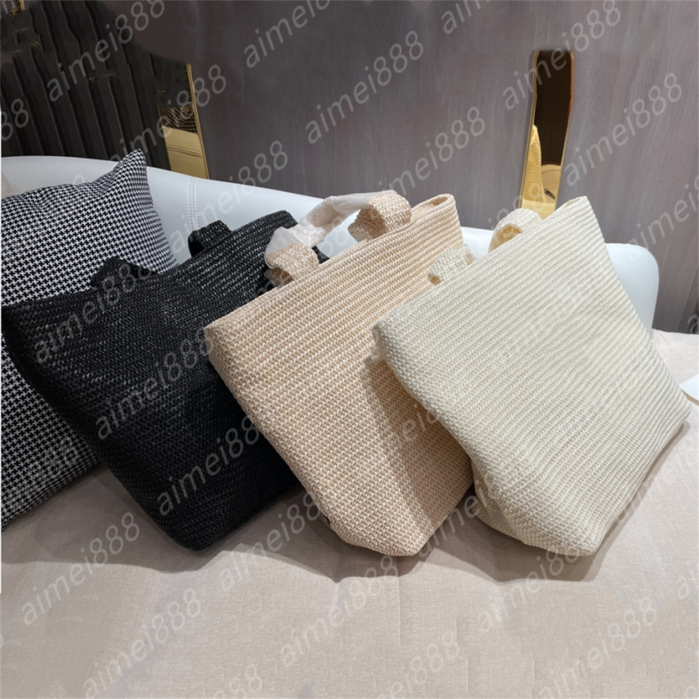 

High quality women's straw bag Nylon Shoulder Bag Handbag tramp shopping bag wallet designer cross long stick women's handbags, White