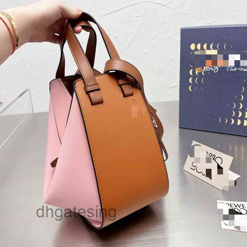 Sacs Hammock Loews Femmes Sacs Cowhide Designer Sac Bucket Handbag 2022 Messenger Couleur solide Mini Tendance JPDS JPDS