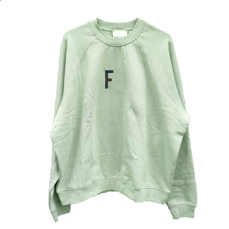 

Colorful Reflective F Print Cotton Loose Pullovers Sweatshirts S99 220816, White