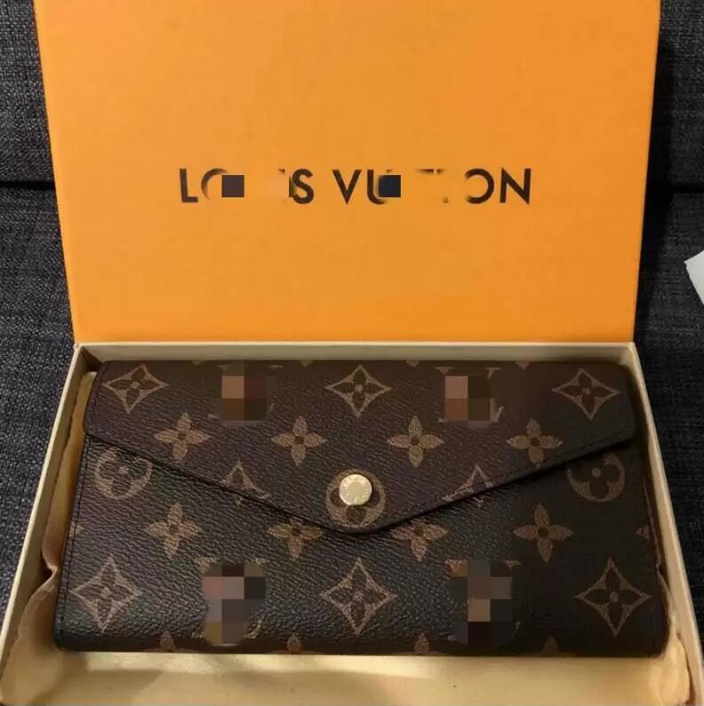 

GGs LOUISS VUTTONS LVs YSLs wallet 1PCS/SET CARD HOLDER EMILIE Womens Sarah Clemence Pouch Pochette Accessoires Coin Purse bag, 1-60017-brown flowers