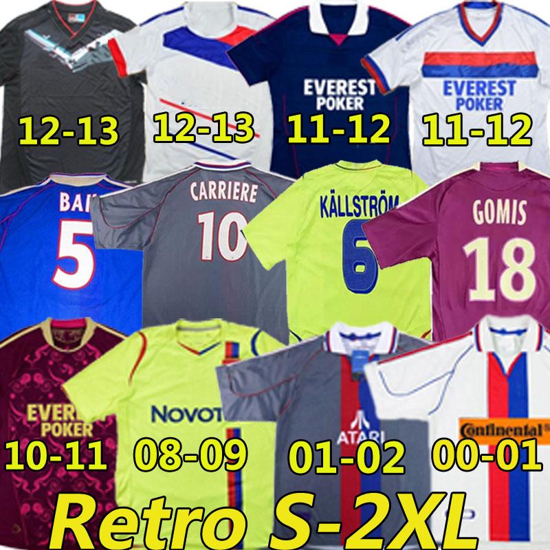 

retro soccer jerseys 00 01 02 10 11 12 13 21 22 GOVOU MEMPHIS PJANIC BENZEMA JUNINHO TOULALAN M.BASTOS BEN ARF Vintage Classic football Shirt, 2001-02 home
