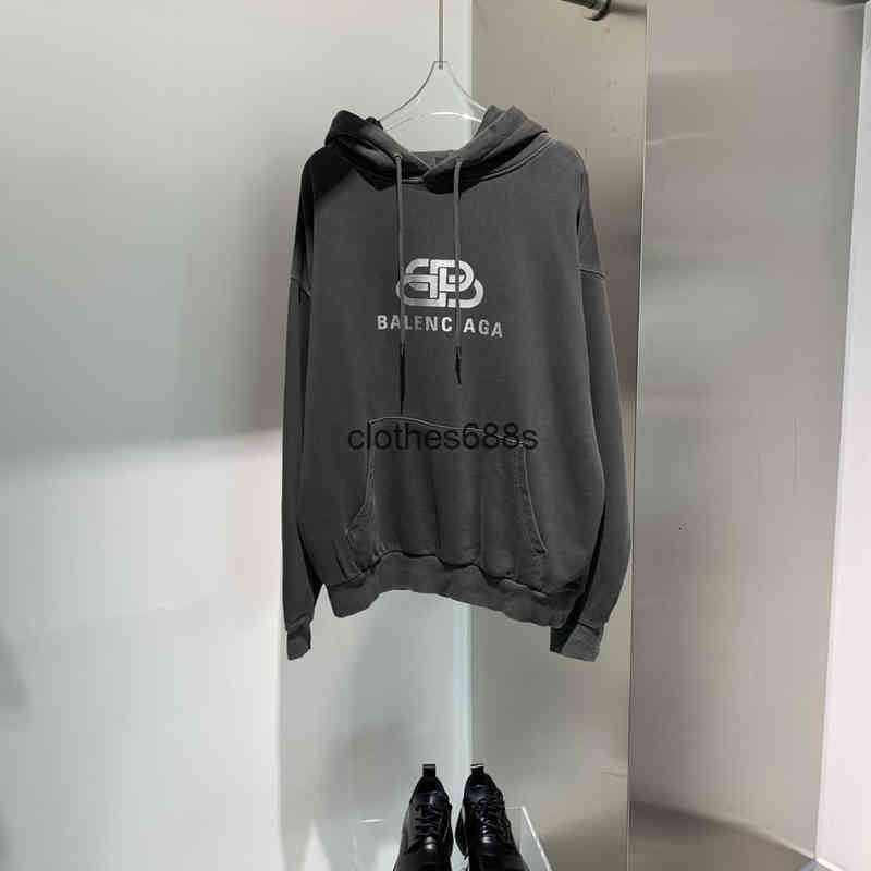 

designer hoodies Bbalencaigas'ss men' sweaters Correct 22ss autumn and winter new wash lock Hooded Sweater casual versatile for men, Washable