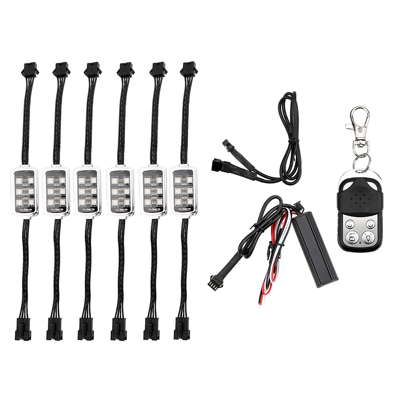 

Car chassis decoration remote control RGB one for six or eighty LED motorcycle atmosphere with smart brake lights