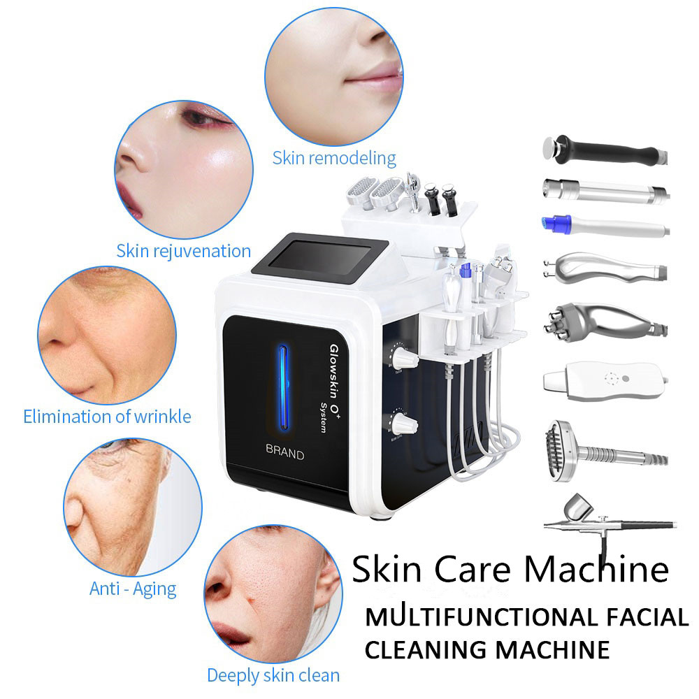 

Beauty Health Facial Oxygen Hydro Dermabrasion Microdermabrasion Facial Cleaning Bipolar RF Ultrasound Eye Face Lifting BIO Microcurrent Water Peeling Machine