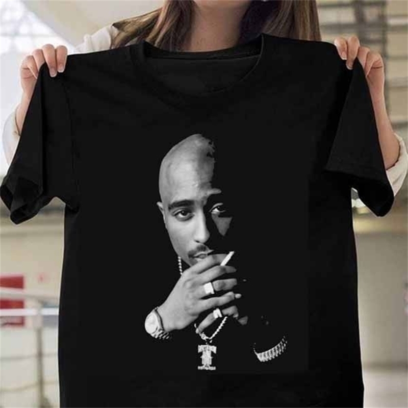 

Trendy Men 2 Pac Tupac T Shirt Harajuku MaleFemale Black Tshirt Women TShirt Cool Hip Hop Tee Tops Streetwear Vintage Camiseta 220701