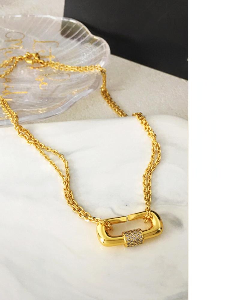 

Chains Fashion Jewelry Chain Necklace 2022 Trend Style High Quality Crystal Metal Brass Pendant For Women Gifts