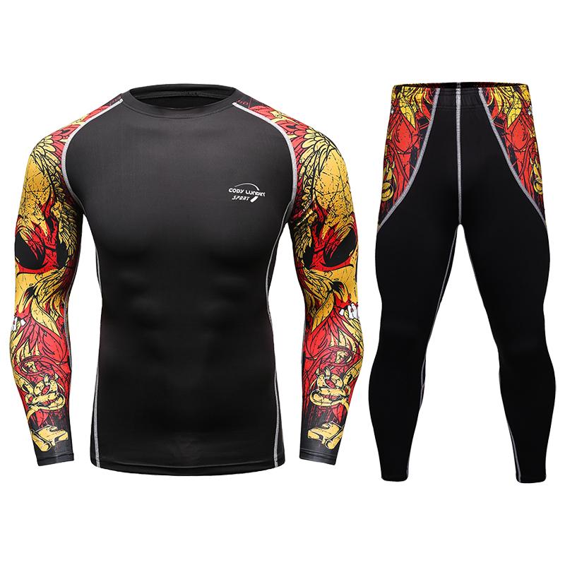 

Men's Tracksuits Cody Lundin Men's 3D Printed MMA Suit Tracksuit Outdoor Fitness Sportswear Rashguard And LeggingsMen's, Wt016