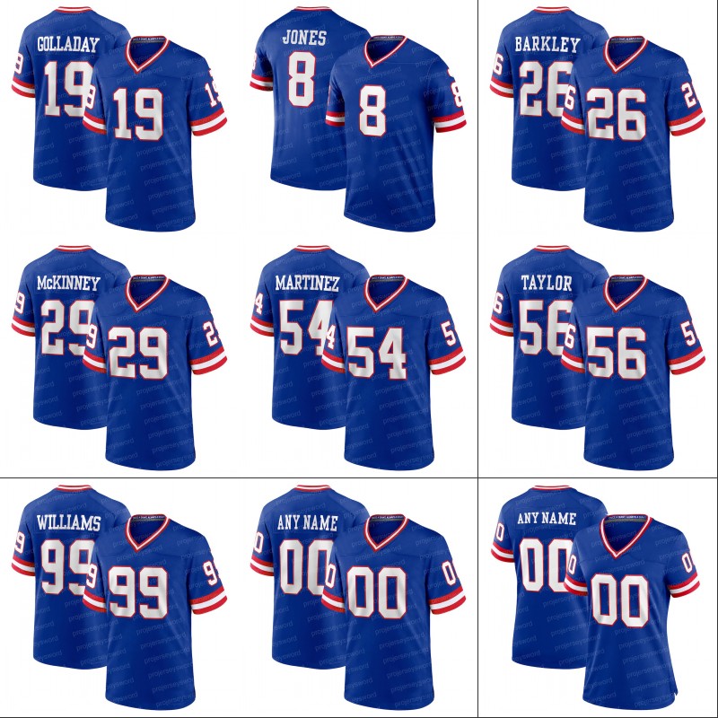 

8 Daniel Jones 26 Saquon Barkley Football Jersey Kayvon Thibodeaux Kenny Golladay Lawrence Taylor Tyrod Evan Neal Xavier McKinney Sterling Shepard Kadarius Toney, Mens s-4xl
