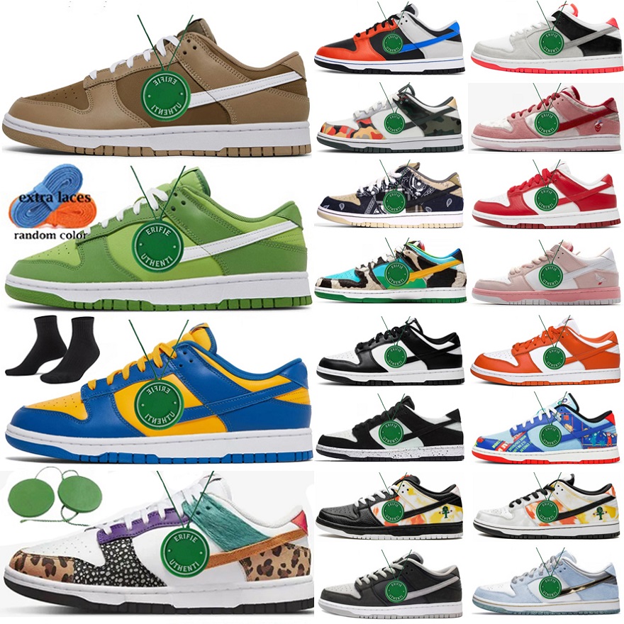 

lows off unc Running Shoe Men Safari Mix Panda UCLA Shoe Gray Fog Syracuse Coast Chicago Photon Dust Sail Green Eater Candy Women dunked Trainers Sneakers big size 36-47, Box