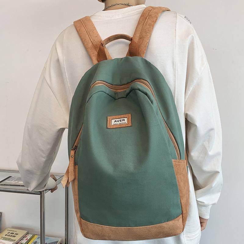 

Backpack Women's High Quality Canvas Casual Laptop Rucksack Women Man School Bags For Teenage Girls Mochilas 2022, Black