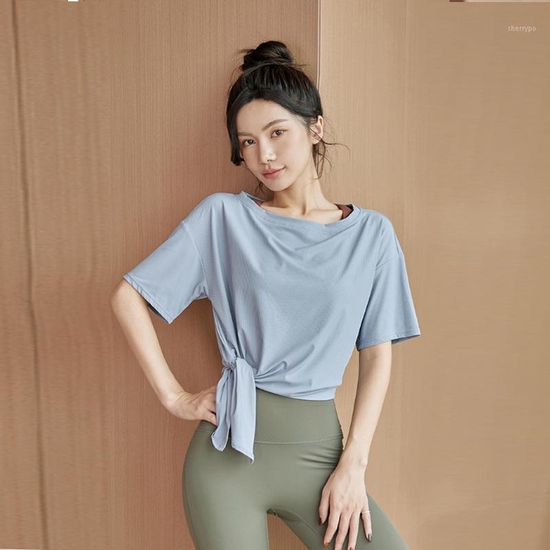 

Women's T-Shirt Spring And Summer Breathable Thin Round Neck Top Sports Quick-drying Short-sleeved Loose White, Black