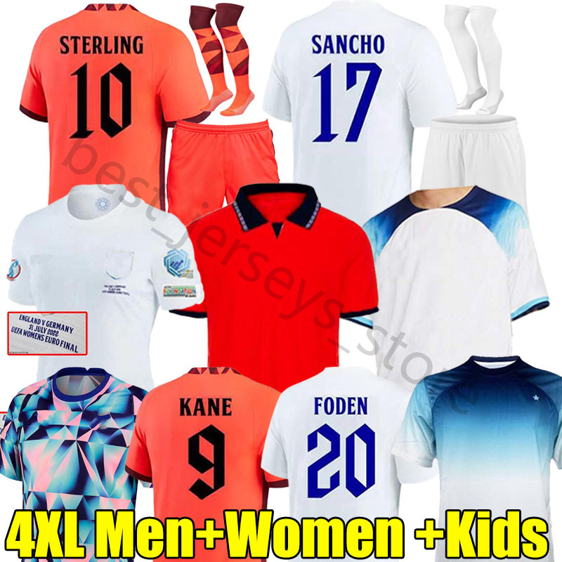 

4XL Angleterre FODEN soccer jerseys 2022 TOONE KANE STERLING GREALISH RASHFORD MOUNT BELLINGHAM SANCHO 22 23 national Football shirt men kids kit uniform, Yinggelan 2022 home kit