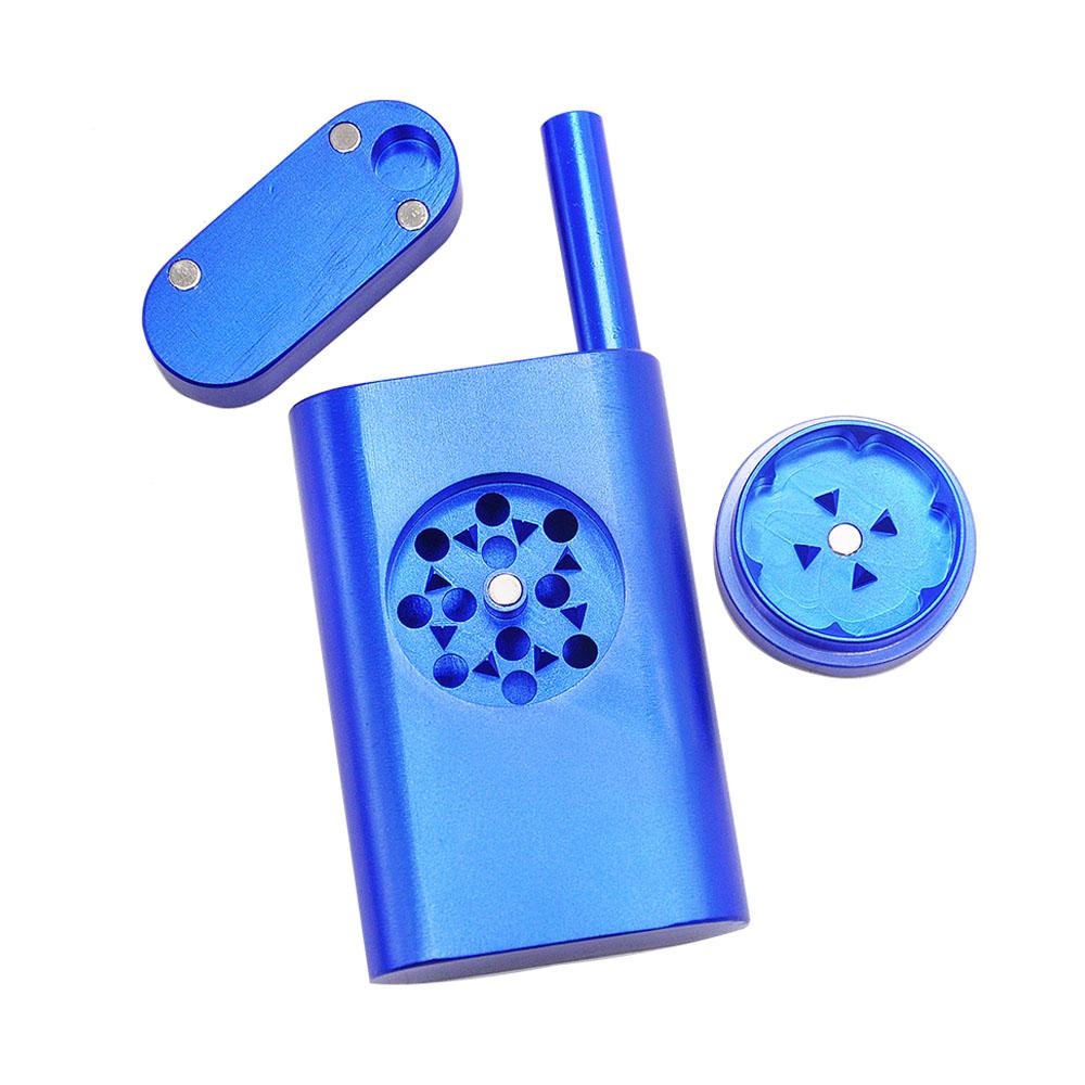 Magnetic Metal Smoke Pipe Bong Grinder Set with Cigarette Holder Tobacco Storage Portable 4 Functions Practical Tool Suit Smoking Accessories-image-1097661591