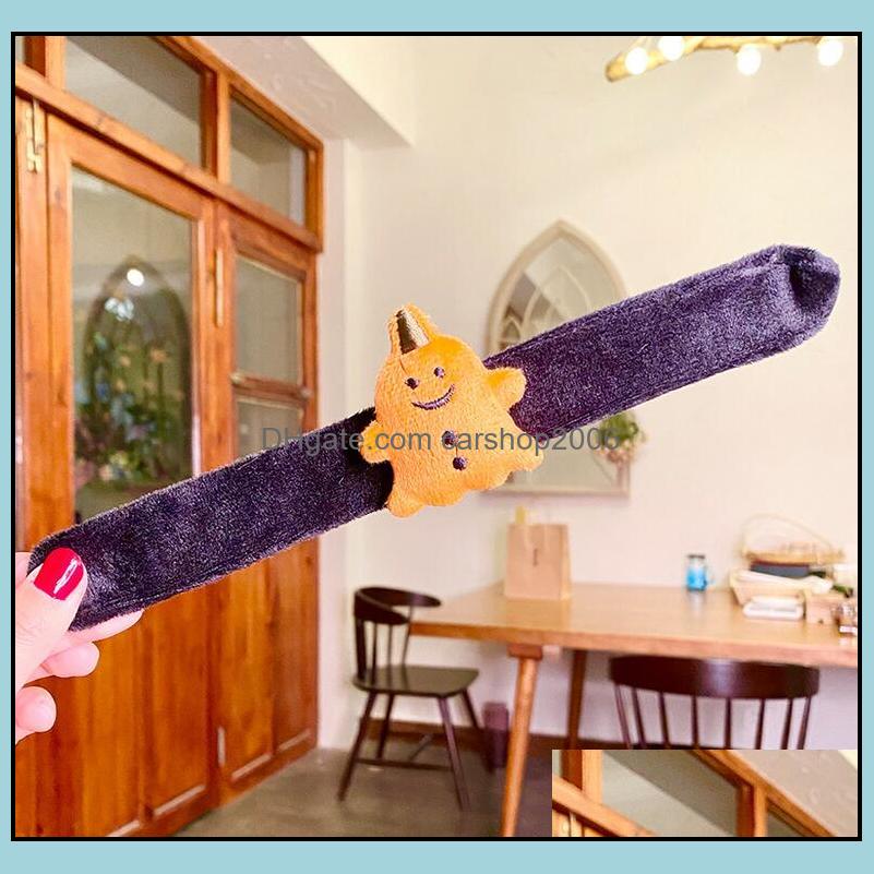 

Slap Snap Bracelets Jewelry Halloween Pat Circle Bracelet Creative Pumpkin Spider Funny Decoration For Party Gift 4 Styles Drop Delivery 2