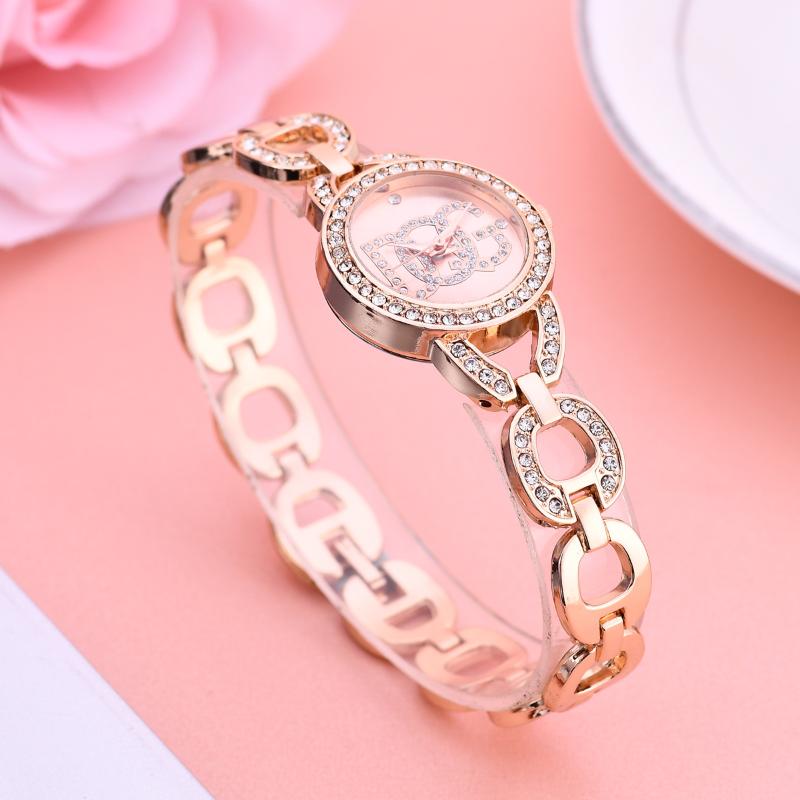 

Wristwatches 2022 Bracelet Watch Womens Wristwatch Diamond Gold Watches Big Logo Clock Gift Women Fashion Bracelets On Hand, Watch-2