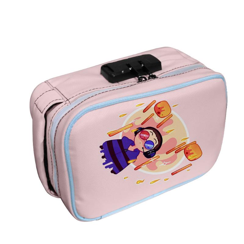 

Cosmetic Bags & Cases Jack Manifold Merch 3D Printing Portable Storage Carrying Stratification Password Lock Zipper Box Women Makeup Organiz, As shown
