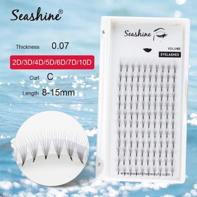 

False Eyelashes Seashine Lashes 2D/3D/4D/5D/6D Russian Premade Volume Extension Short Stem Pre Made Fans C/D Curl Mink Individual Lash