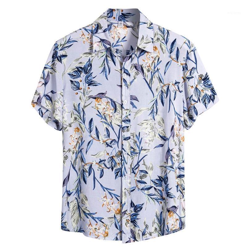 

Men's Casual Shirts Hawaiian Shirt Vintage Ethnic Print Turndown Collar Mens Beach Short Sleeve Africa Summer Loose Men 2022, Blue