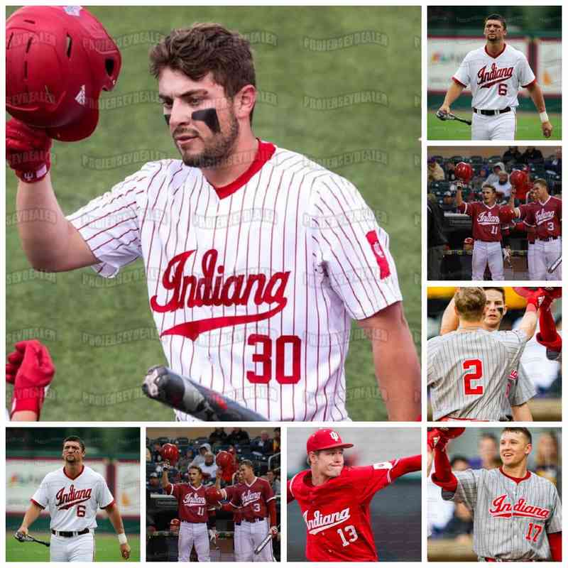 

C202 2021 Indiana Hoosier NCAA College Baseball Jersey Drew Cole Barr Jeremy Hunter Jessee Jor dan Fucci Nathan Stahl Connor Manous, White womens s-2xl