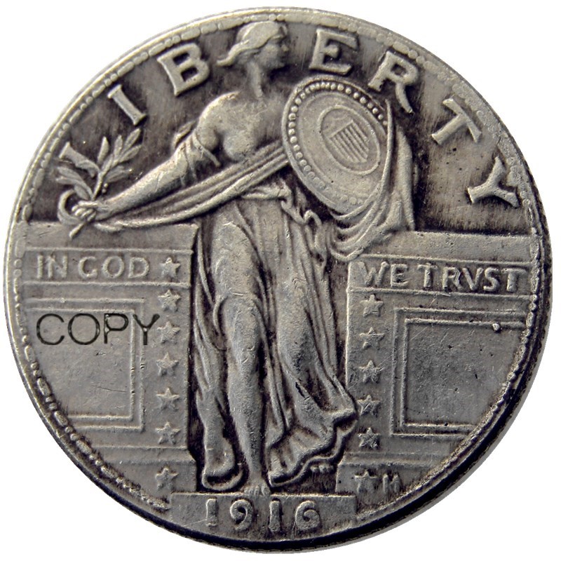 

U.S. Coins 1916-1924P 6PCS Standing Quarter Dollar Craft Copy Coin Brass Ornaments home decoration accessories