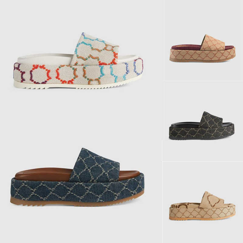 

2022 Designer Womens G Sandals Mens Slippers Dress Shoes High Heels Luxury Flat Platform Embroidered Print Jelly Rubber Leather Women Slides, 24