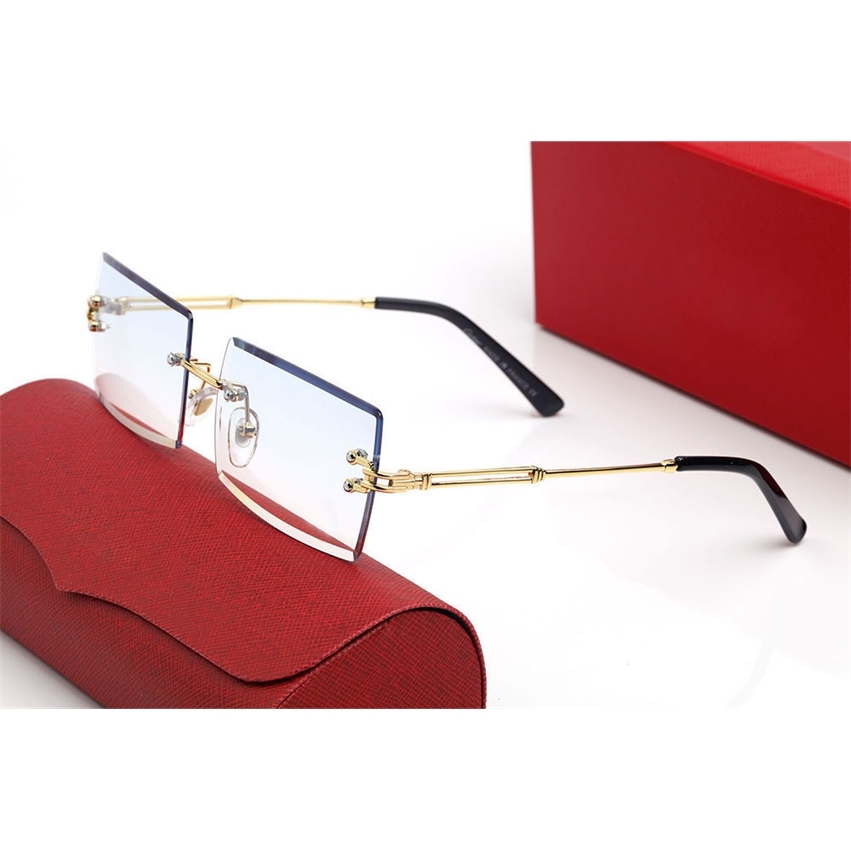 

Metal Sunglasses Rimless Square Big Sunglasses Luxury Mens Sunglass Sun Glasses Desinger Shade For Men And Women