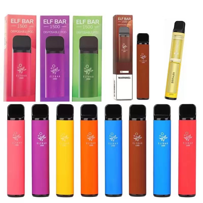 

Elfbar Elfs Bar Disposable E Cigarette Starter Kit Strength 2% 1500 Puffs 850mAh Battery Vape Pen Device 4.8ml Pre-filled Pods Cartridges Elfbars