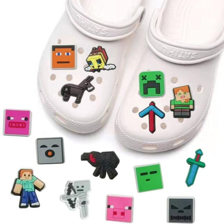 

colorfuls cartoon shoe charms pvc soft rubber shoecharms buckle custom shoes part accessories clog charms