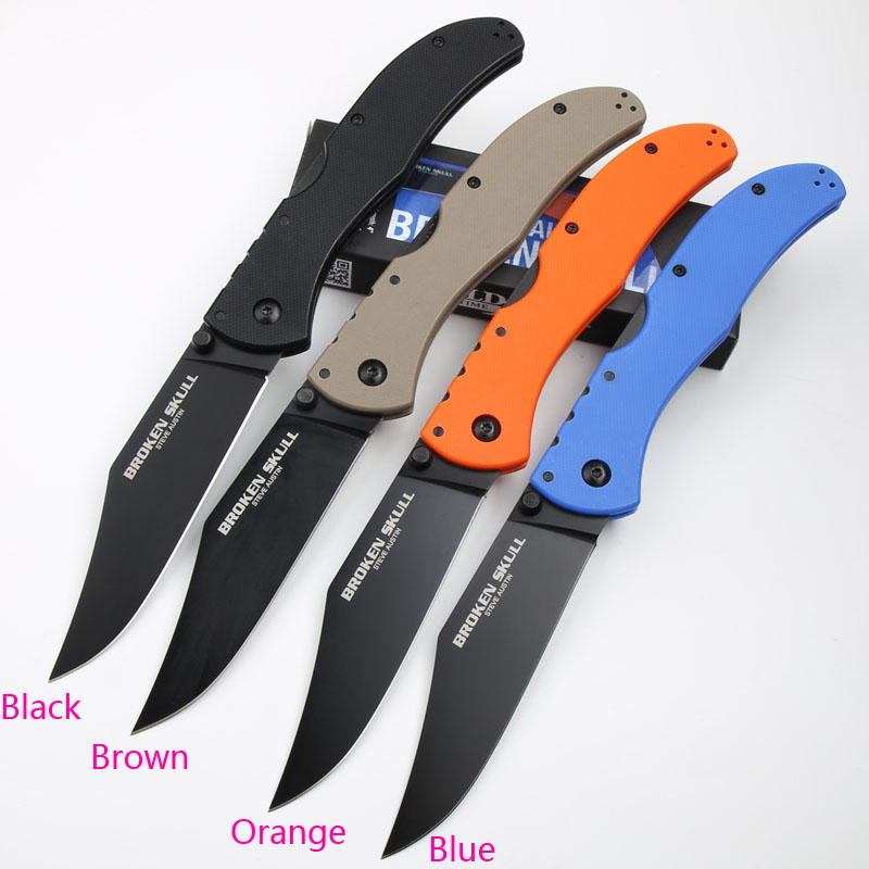 

OEM Cold Steel Broken Skull Tactical Folding Knife CTS XHP Blade Black G10 Stainless Steel Handle Collectable Knives AD10 AD15 26S 17T 23gvg 62RQ With Retail Box