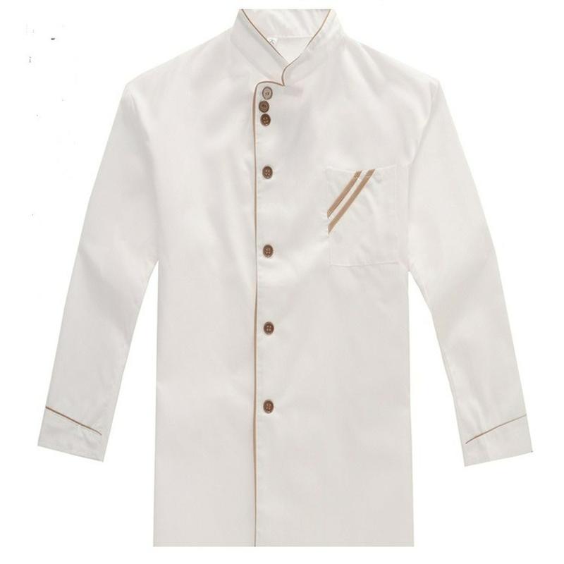 

Men's T-Shirts Unisex Chef Uniform Cook Jacket Apparel Short Sleeve Coat Cooking WorkwearMen's, White