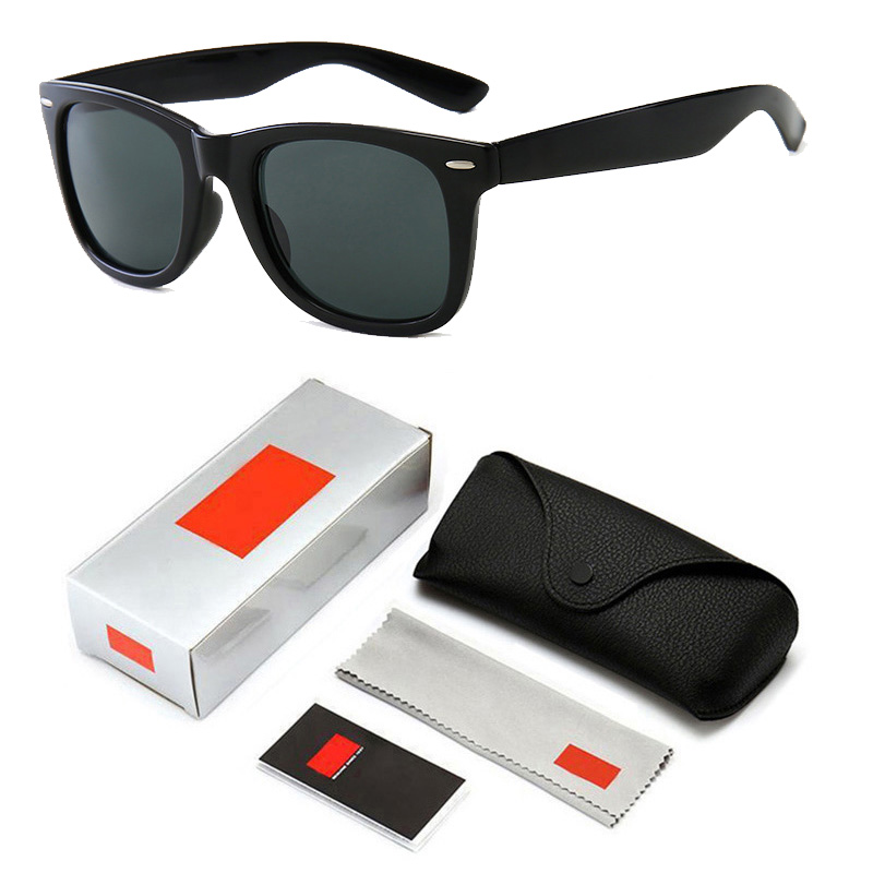 

Vintage Oval Style Ray Sunglasses Square Frame Glass Lens 50mm Size Unisex Ban Fashion Sun Glasses 2140